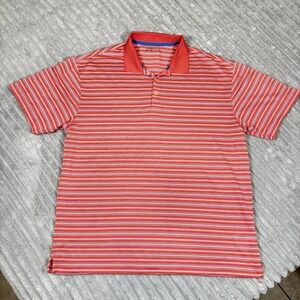 Nike Golf Red Striped Mesh Polo Shirt Men's Size Mens XL 2000s